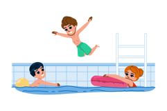 fun swimming hobby kid vector Product Image 1