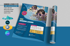 A bright and refreshing Swimming Lessons Flyer Template ideal for promoting kids and adult swim classes, summer programs, and beginner training sessions.