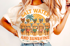 Salt Water And Sunshine PNG, Retro Summer, Summer Vibes PNG Product Image 2