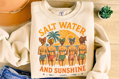 Salt Water And Sunshine PNG, Retro Summer, Summer Vibes PNG Product Image 3