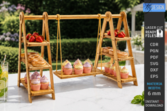 Tiered Wooden Cupcake Stand Laser Cut Bundle | Serving Trays Product Image 19