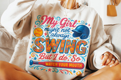 Softball PNG, Funny Softball PNG, Softball Mom PNG, Game Day Product Image 2
