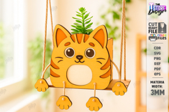 Swing Planter Laser Cut | Wooden Animal Planter Holders |CNC Product Image 1