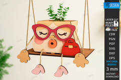 Swing Planters Laser Cut Bundle|Plant Pots|Hanging Planters Product Image 6