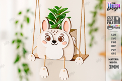 Swing Planter Laser Cut | Wooden Animal Planter Holders |CNC Product Image 1