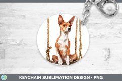 GorgeousSwinging Dogs Keychain design.