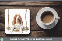 GorgeousSwinging Dogs Square Coaster design.