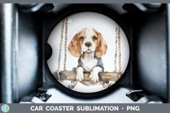 GorgeousSwinging Dogs Car Coaster design.