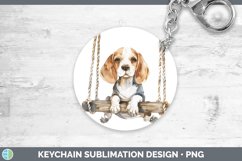 GorgeousSwinging Dogs Keychain design.