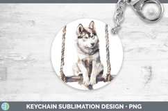 GorgeousSwinging Dogs Keychain design.