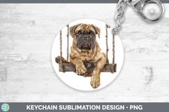 GorgeousSwinging Dogs Keychain design.