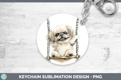 GorgeousSwinging Dogs Keychain design.