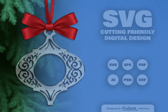 Swirl Arabesque Ornament Christmas Lasercut Product Image 3