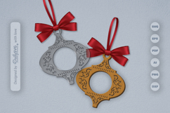Swirl Arabesque Ornament Christmas Lasercut Product Image 2