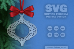 Swirl Arabesque Ornament Christmas Lasercut Product Image 3