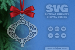 Swirl Arabesque Ornament Christmas Lasercut Product Image 2