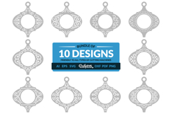 Swirl Arabesque Ornament Christmas Lasercut Product Image 1