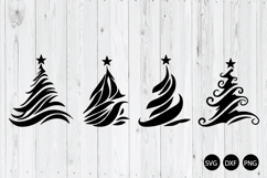 Swirl Christmas Tree SVG, Christmas Trees SVG, Christmas SVG Product Image 1