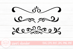 Swirl Divider SVG Cut File Product Image 1