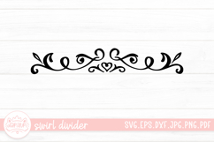 Swirl Divider SVG Cut File Product Image 1