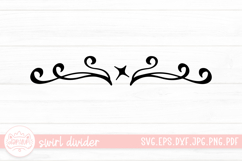 Swirl Divider SVG Cut File Product Image 1