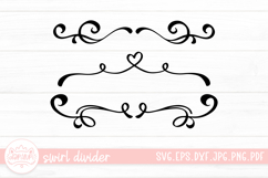 Swirl Divider SVG Cut File Product Image 1