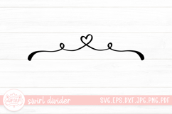 Swirl Divider SVG Cut File Product Image 1