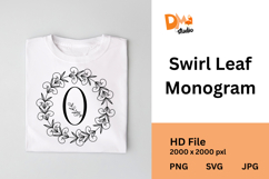 Swirl Leaf Monogram Product Image 1