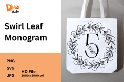 Swirl Leaf Monogram Product Image 1