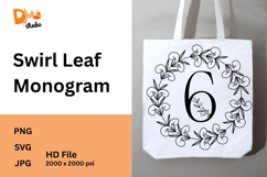 Swirl Leaf Monogram Product Image 1