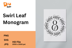 Swirl Leaf Monogram Product Image 1