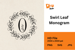 Swirl Leaf Monogram Product Image 1