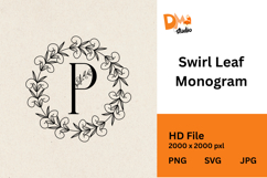 Swirl Leaf Monogram Product Image 1