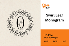 Swirl Leaf Monogram Product Image 1