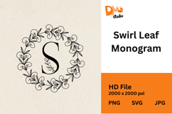 Swirl Leaf Monogram Product Image 1
