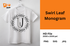 Swirl Leaf Monogram Product Image 1