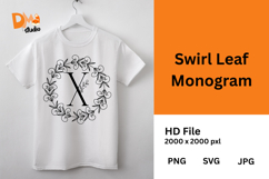 Swirl Leaf Monogram Product Image 1