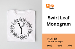 Swirl Leaf Monogram Product Image 1