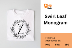 Swirl Leaf Monogram Product Image 1