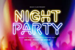 SWIRL - Neon Light Party Font Product Image 2