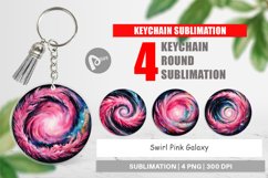 Keychain Swirl Pink Galaxy Product Image 1