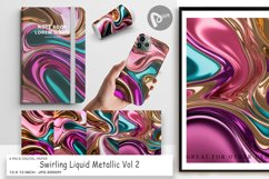 Digital Paper Swirling Liquid Metallic Product Image 1