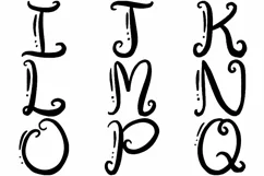 Swirly Swirl Handwriting Alphabet Clipart PNG SVG EPS Product Image 4