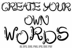 Swirly Create Your Own Words Handwriting Handwritten Font by Squeeb Creative