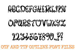 Swirly Goth Font Whimsy Doodle Lettering Curly Type ABC OTF Product Image 2