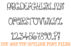 Swirly Whimsy Font Doodle Lettering Curly Type ABC OTF Product Image 2