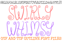 Swirly Whimsy Font Doodle Lettering Curly Type ABC OTF by Squeeb Creative