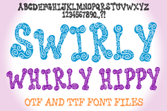 Swirly Whirly Hippy Lettering ABC Font Typeface Alphabet OTF