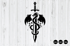 Sword And Dragons SVG, Dragon SVG, Dragon Rider SVG Product Image 1