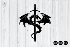 Sword And Dragons SVG, Dragon SVG, Dragon Rider SVG Product Image 1